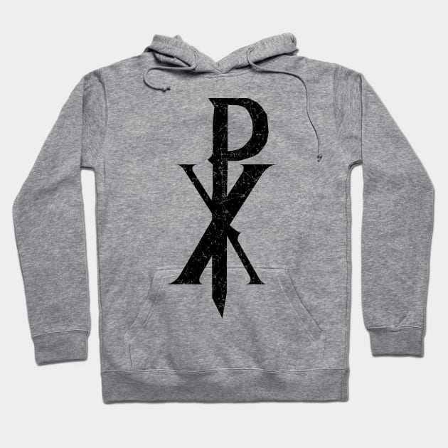 Chi Rho Christian Symbol - Large Logo Centered Hoodie by American Heritage